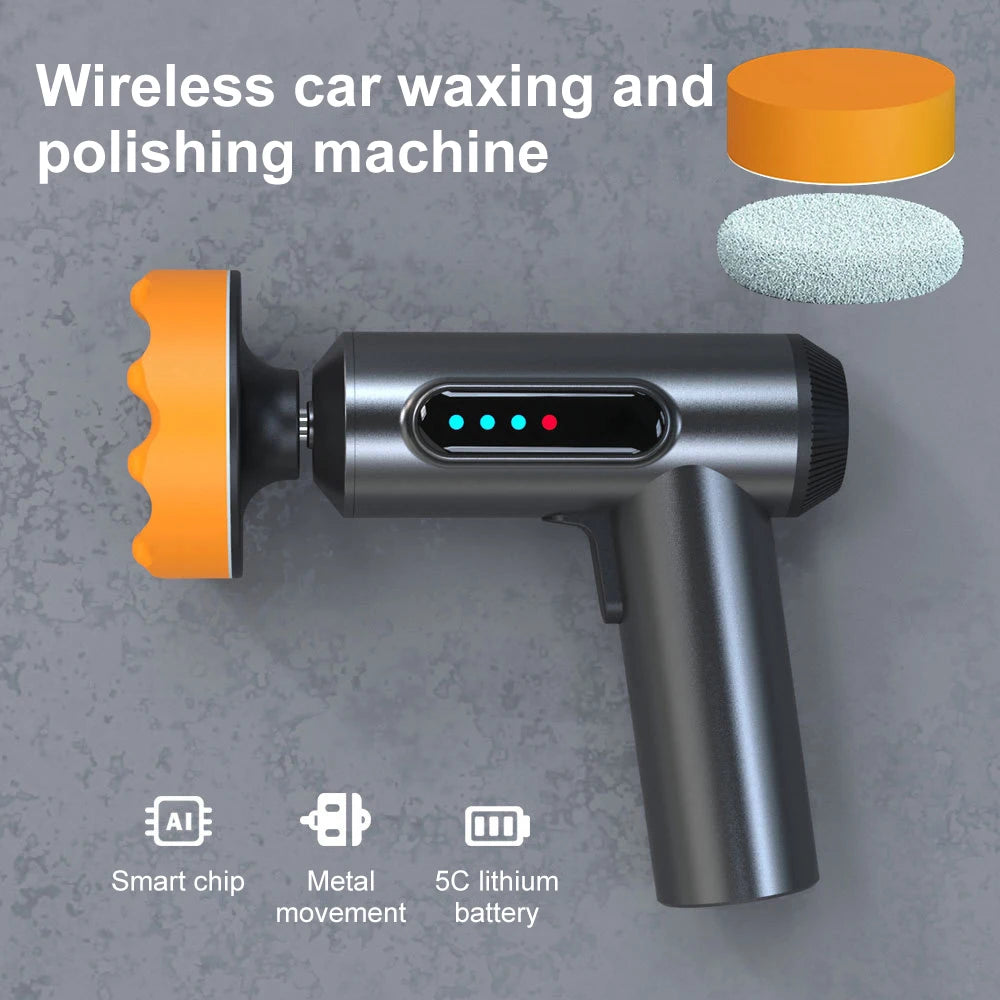 Car Polisher Handheld Wireless Polisher Car Polishing Waxing Machine Power Tool for Car Body Cleanig Waxing Repair