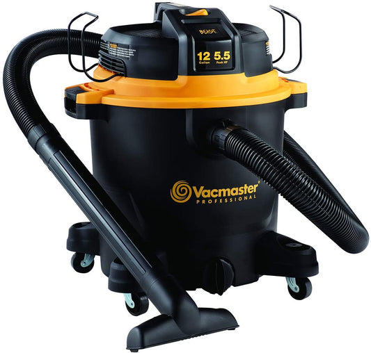 Professional - Professional Wet/Dry Vac, 12 Gallon, Beast Series, 5.5 HP 2-1/2" Hose (VJH1211PF0201) , Black